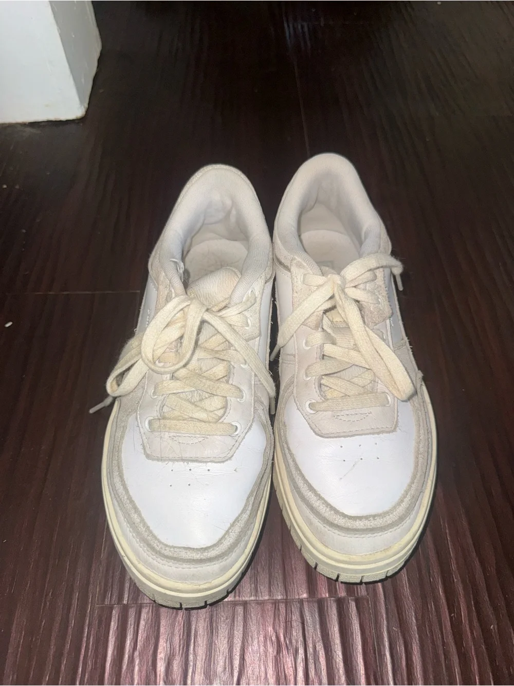 Puma Cream and White Trainer Sneaker